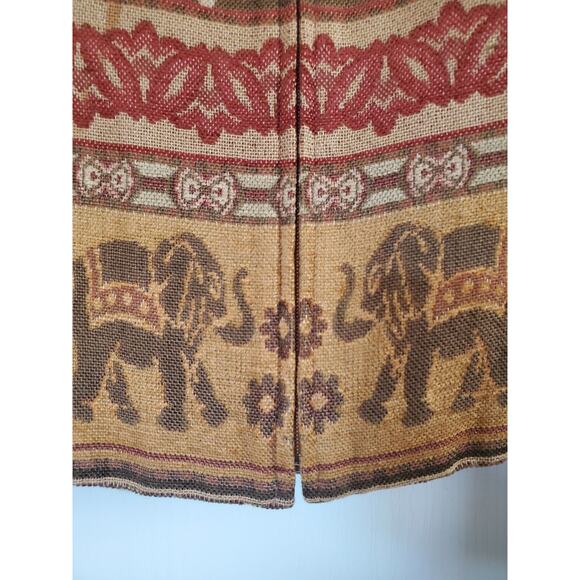 Vintage Giancarlo Ferrari Tapestry Zip Up Lined Elephant Jacket Women's Size 10 - Picture 7 of 12